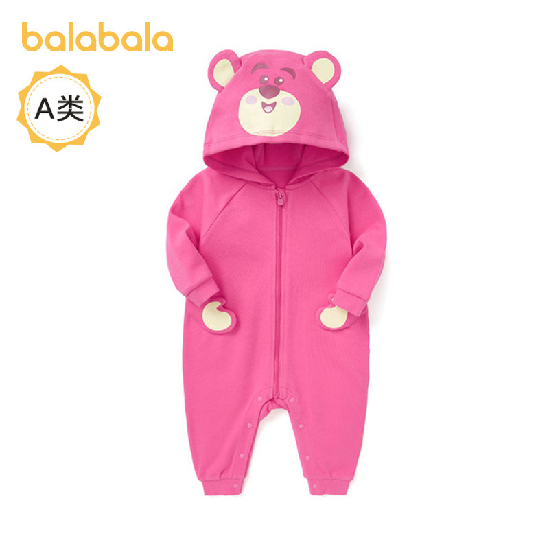 草莓熊ip巴拉巴拉女童2022外出服 巴拉巴拉妙步连身衣/爬服/哈衣