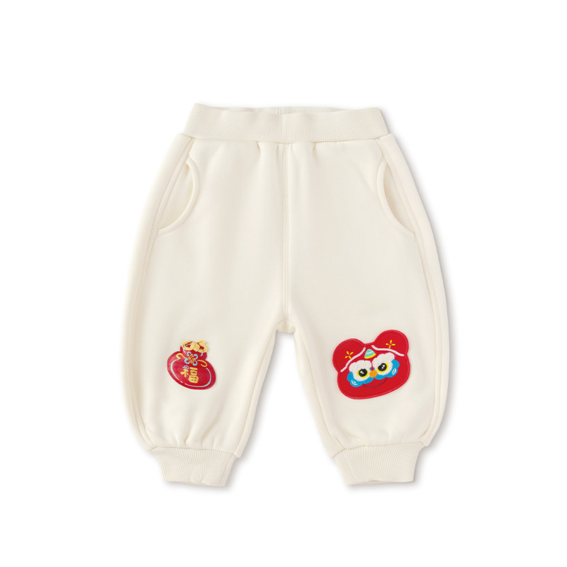 巴拉巴拉婴儿裤子女童加绒运动裤宝宝新年款长裤儿童新款拜年服小,淘宝优惠券,粉丝福利购,淘宝优惠卷