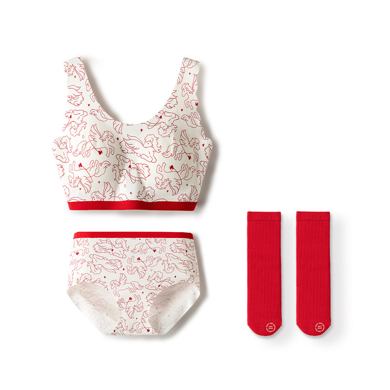 巴拉巴拉女童内衣礼盒套装宝宝内裤儿童背心发育期防走光文胸新款,淘宝优惠券,粉丝福利购,淘宝优惠卷
