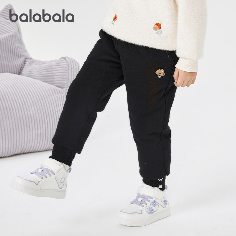 巴拉巴拉女童运动裤宝宝休闲长裤儿童黑色卫裤冬装新款裤子童装潮,淘宝优惠券,粉丝福利购,淘宝优惠卷