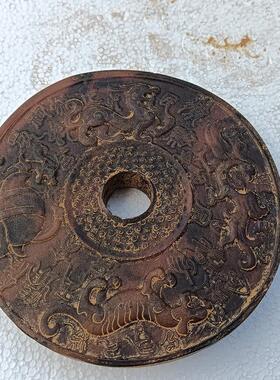 仿古做旧四485扣神兽瑞兽安扣居玉璧家摆件古玩树脂平安平工艺品