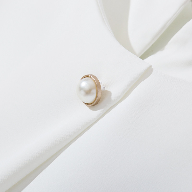 气质清新茉莉白雪纺白色女士衬衫 iumi衬衫