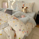 Class A cotton bedding four-piece set 2026 new pure cotton quilt cover sheets and fitted sheets student dormitory three-piece set 4