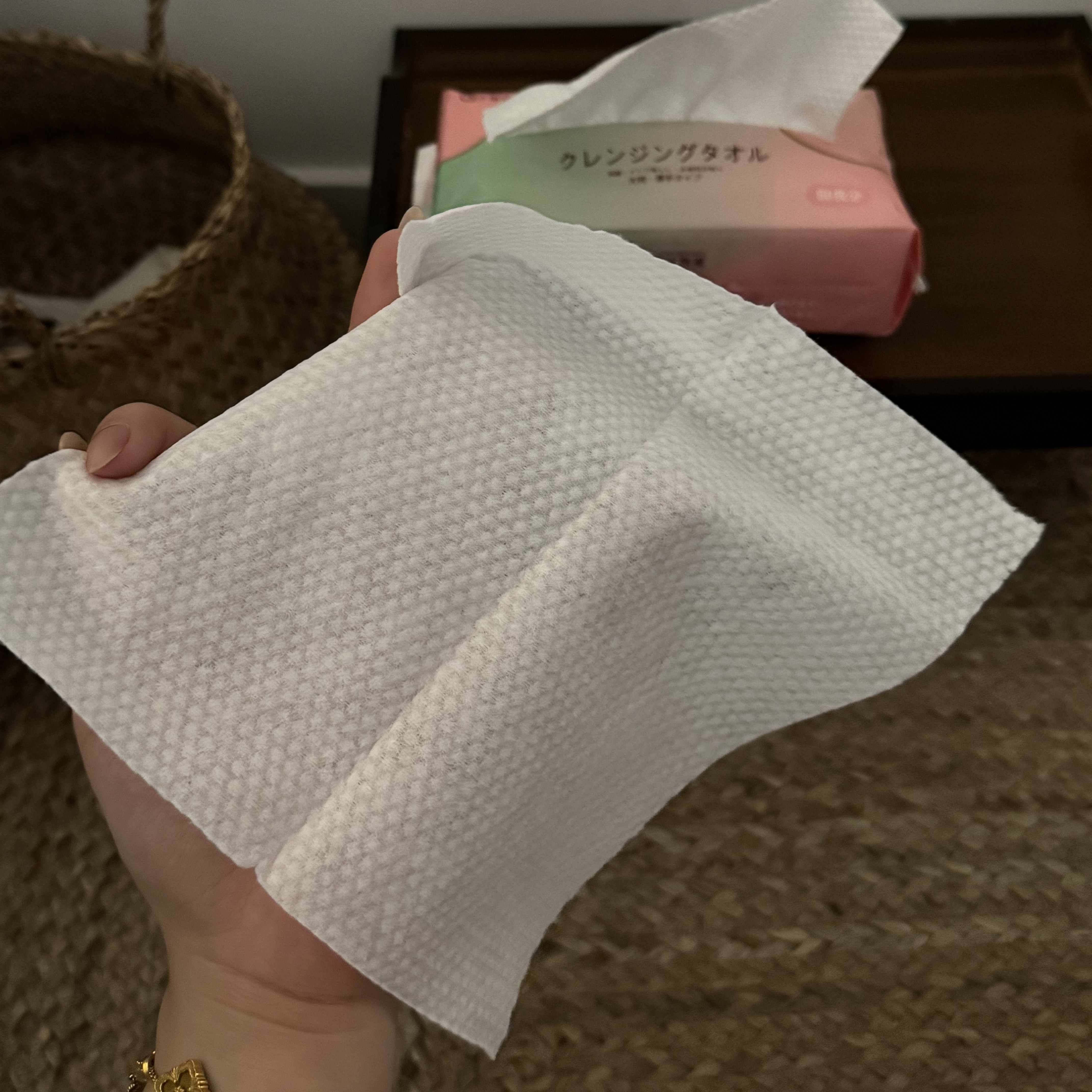 【木村白团购】东京制药纯棉洗脸巾3D珍珠棉抽取式60抽洁面擦脸巾,淘宝优惠券,粉丝福利购,淘宝优惠卷