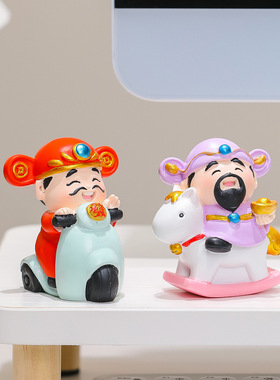 柿柿如意财神爷摆件创意卡通解压