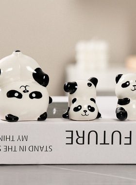卡通可爱熊猫装饰摆件熊猫存钱罐
