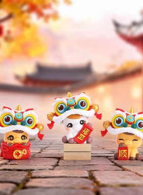 生肖马桌面摆件马上来财网红爆款盲盒创意伴手礼家居装饰春节礼品