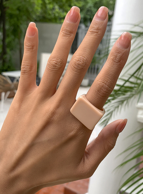 糖果色戒指少女夏天泫雅果冻色