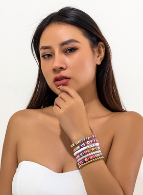 7件套CCB软陶仿珍珠手链套装