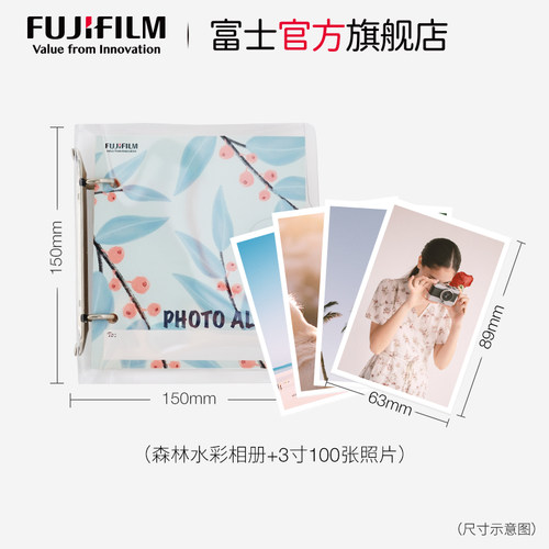 富士冲印3寸4寸相册宝宝儿童成长记录小尺寸小卡片活页照片收纳册 - 图2