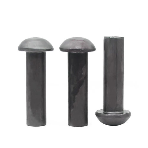 原GB867半圆头铁铆钉2M3M4M5M6M8M10M12M14M16敲打铁本色实心铆钉 - 图3