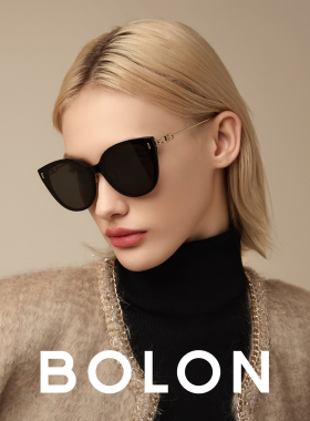 暴龙太阳镜猫眼轻薄镜框墨镜女