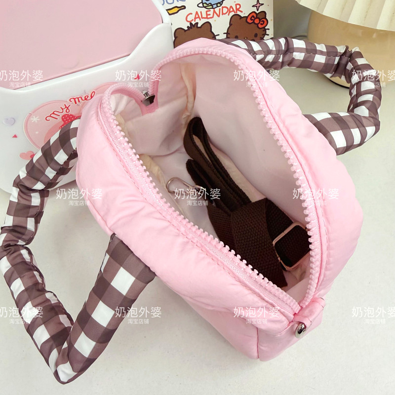 秋冬新款充棉hellokitty手提云朵包A韩版可爱软乎乎单肩百搭斜挎,淘宝优惠券,粉丝福利购,淘宝优惠卷