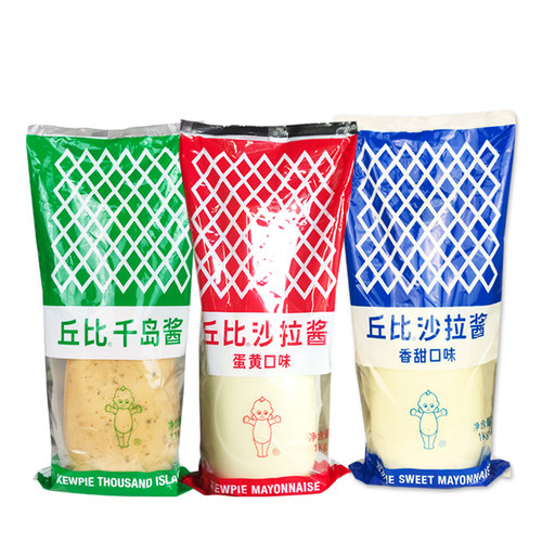 丘比沙拉酱香甜味1kg 蛋黄原味千岛沙拉蔬菜寿司水果香甜沙拉包邮 - 图3