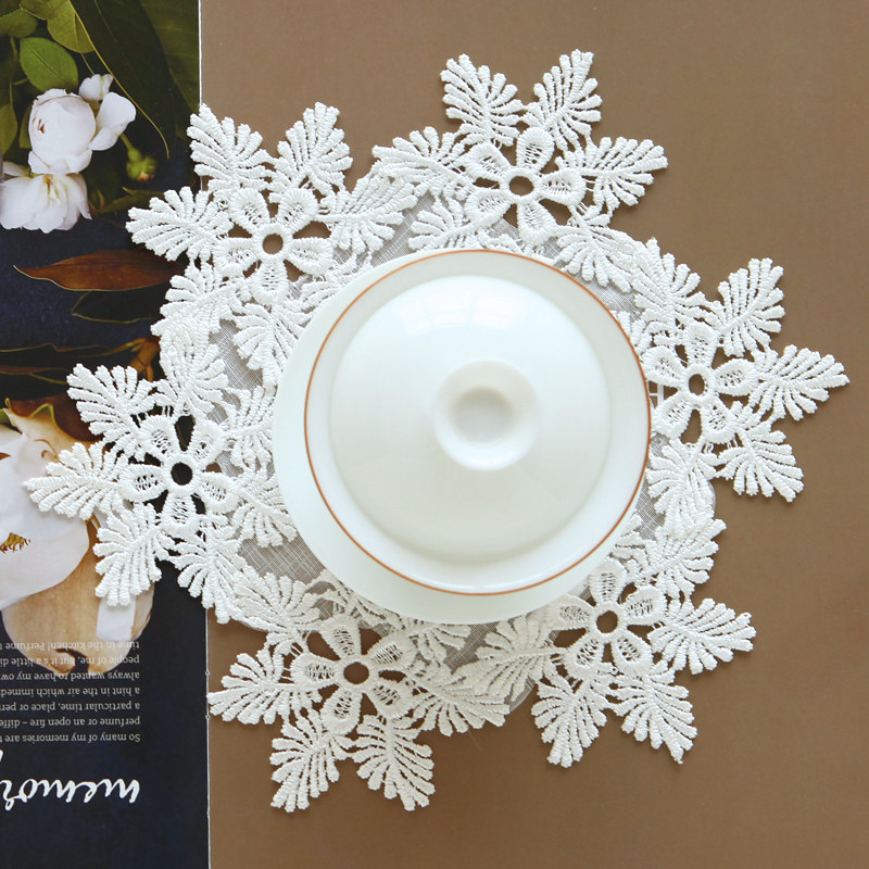 唯米9938简约现代白色蕾丝餐桌布布艺小圆桌台布多用盖巾圆形桌垫,淘宝优惠券,粉丝福利购,淘宝优惠卷