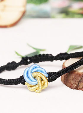黑色手链曼陀罗编织绳
