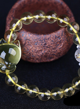 手串男女款天然黄水晶