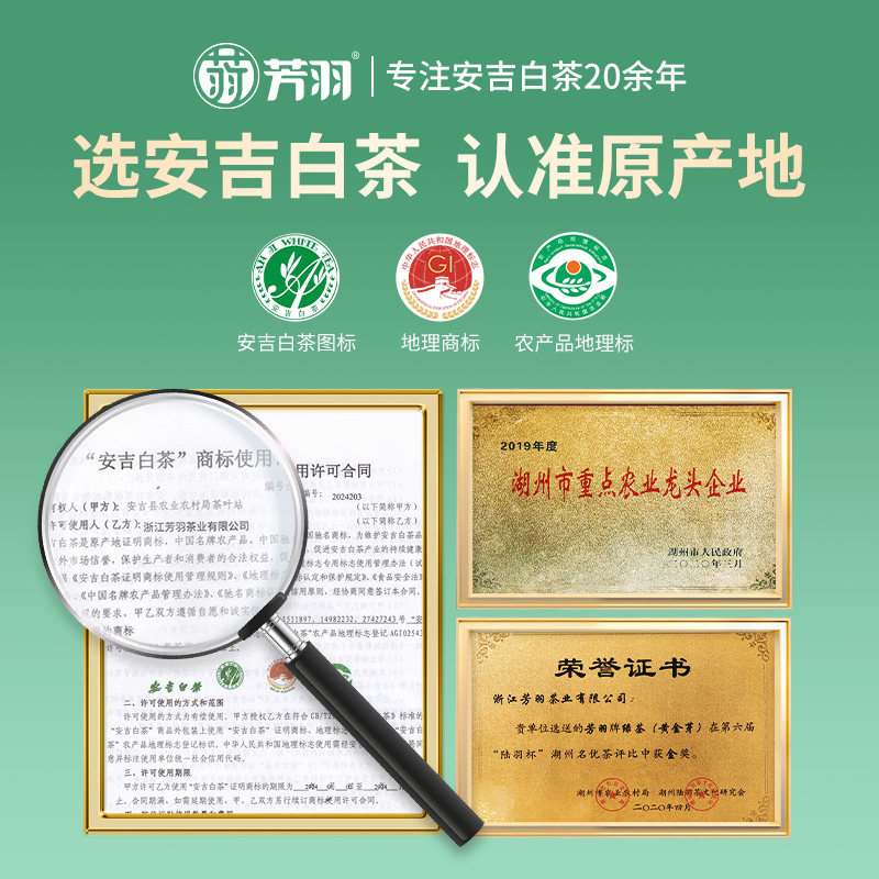 【直播专享】芳羽明前特级安吉白茶茶叶尝鲜装白茶官方店,淘宝优惠券,粉丝福利购,淘宝优惠卷