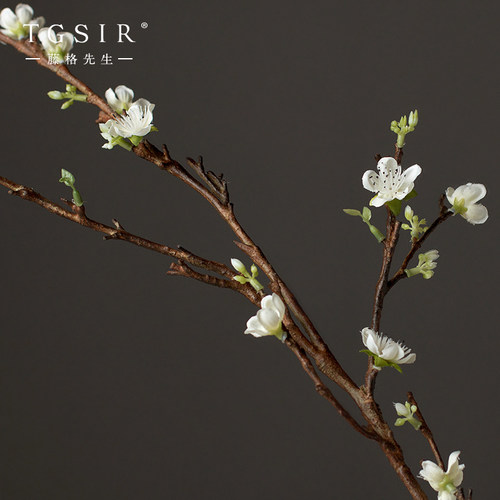 桃花仿真花室内现代餐桌花艺摆件花束装饰插花假花客厅摆设干花 - 图1