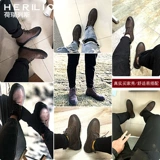 Martens, ботинки в английском стиле, зимние ретро утепленные туфли, из натуральной кожи, с эффектом винтажной потёртости, в корейском стиле