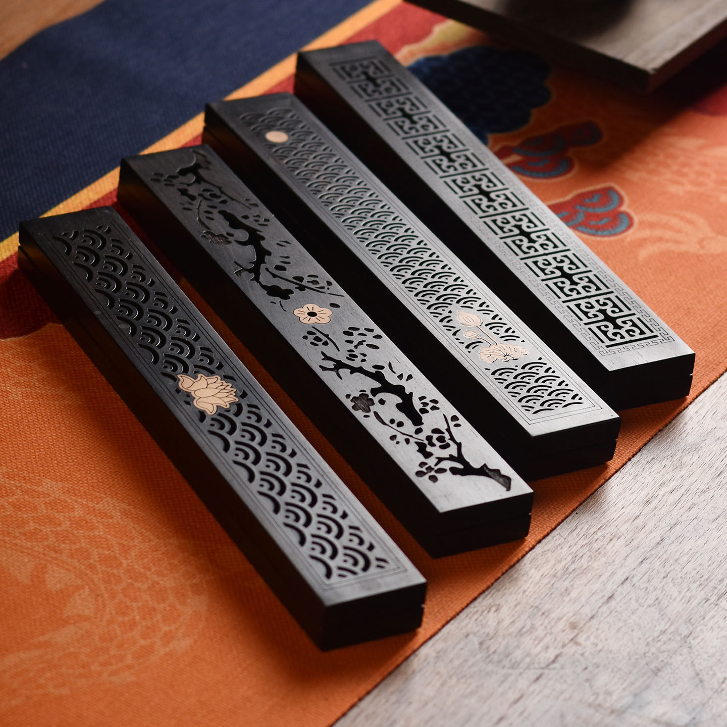 黑檀木卧香盒香炉家用室内紫光檀木线香盒檀香炉沉香线香底座香插,淘宝优惠券,粉丝福利购,淘宝优惠卷