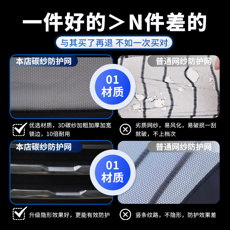 水箱防虫网汽车防杨棉网防柳絮飞絮网车用前脸中网口罩车前防护网 - 图0