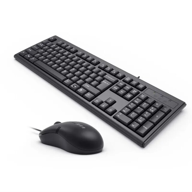 Shuangfeiyan (A4TECH) WKM-1000 keyboard and mouse set, wired keyboard and mouse set, office keyboard and mouse set