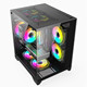 Five-color fish Afang Palace plus sea view room chassis desktop matx glass full side transparent column-free water-cooled game