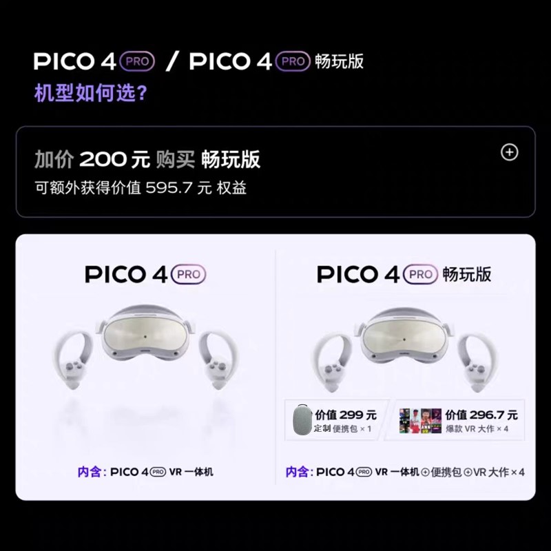 【直降600】PICO4Pro 512G vr游戏设备一体机 Pico4 steam游戏机 - 图1