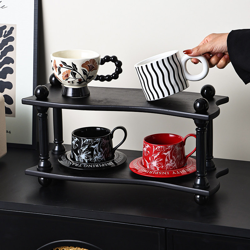 特别好看的桌面杯子杯架水杯咖啡杯茶杯置物架家用实木杯子展示架,淘宝优惠券,粉丝福利购,淘宝优惠卷