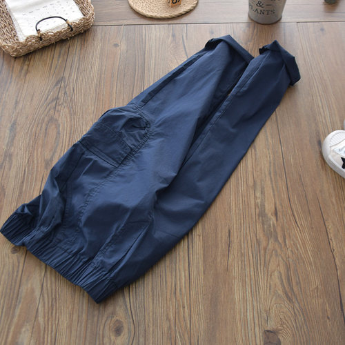 轻薄干爽~夏季男童梭织速干棉休闲工装长裤儿童超薄防蚊直脚裤子 - 图2