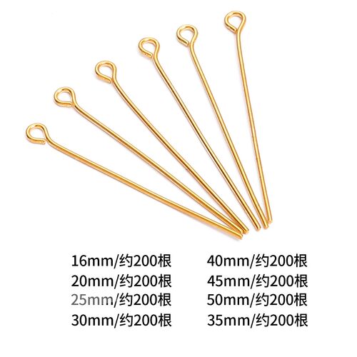 200根9字针圆头针 手工diy材料包自制串珠发簪手链耳环耳饰品配件 - 图1