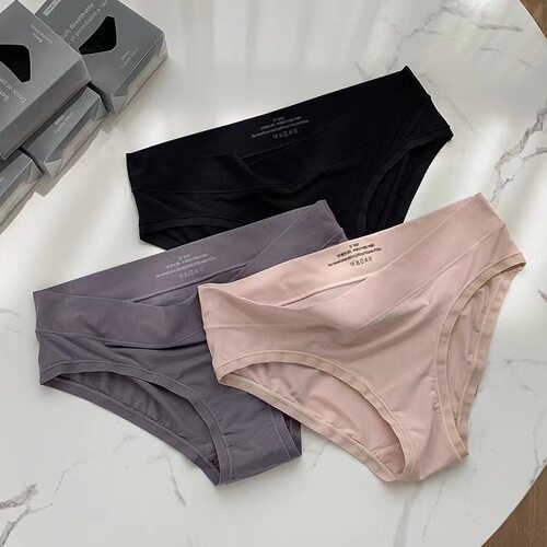 值得一生回购！三条装低腰无痕三角女运动内裤舒适莫代尔高弹 - 图0