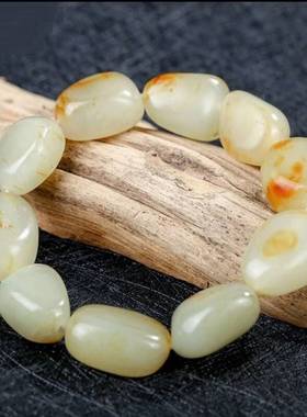 黄沁皮原石籽料随形手串