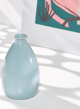 汝窑复古花瓶陶瓷小花器插花中式水养家居玄关装饰客厅摆件