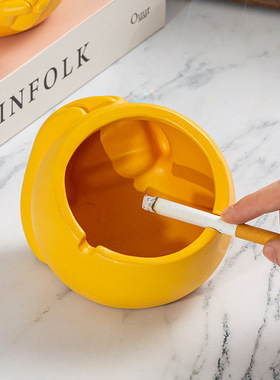 创意迷你可爱卡通表情烟灰缸个性时尚潮陶瓷烟缸家居礼品礼物摆件