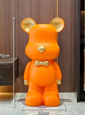 网红暴力熊创意卡通落地大摆件客厅电视柜简约家居装饰电镀存钱罐