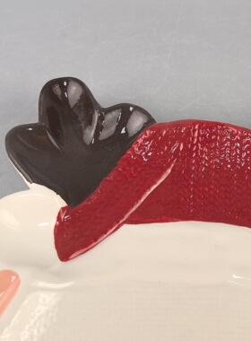 出口欧式美式圣诞节麋鹿家居圣诞老人系列装饰摆件陶瓷家用盘