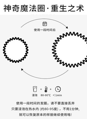 CHATRAN电话线简约发圈耐用高弹力皮筋女扎头不伤发头绳马尾发绳