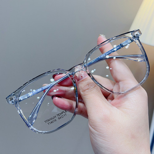 新品时尚百搭超轻板材眼镜框架男女复古素颜大框大脸潮配近视变色 - 图2