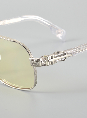 复古双梁飞行员防紫外线墨镜男