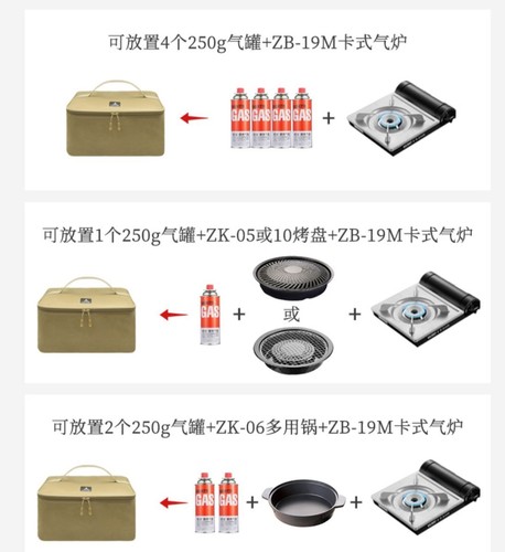 卡式炉锅具气罐收纳包户外工具包露营装备收纳袋大容量杂物收纳箱