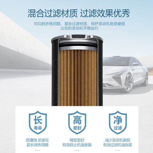 适配丰田RAV4荣放卡罗拉凯美瑞雷凌威驰致炫汉兰达亚洲龙机油滤芯 - 图1