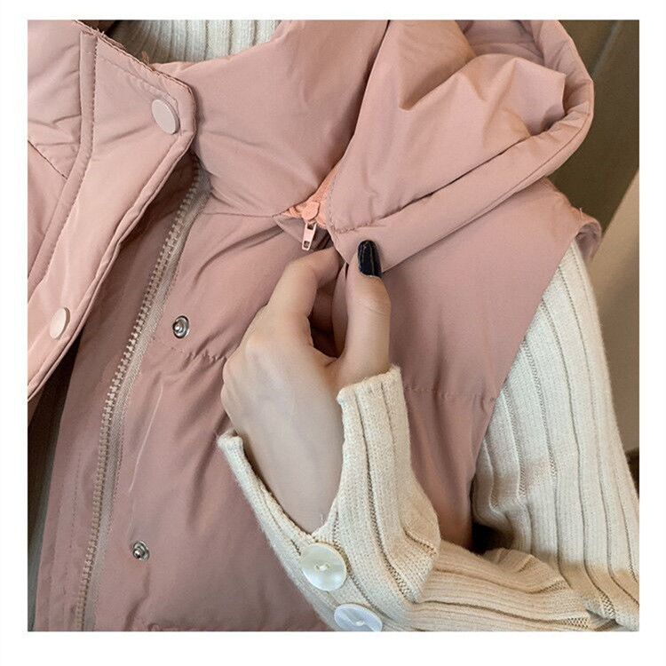 羽绒棉马甲女棉服宽松棉衣开衬兜盖洋气坎肩
