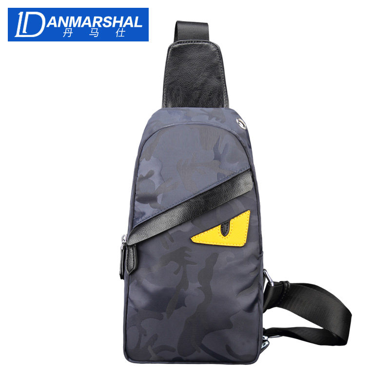 丹马仕胸包韩版潮牛津布运动单肩包 danmarshal男士包袋