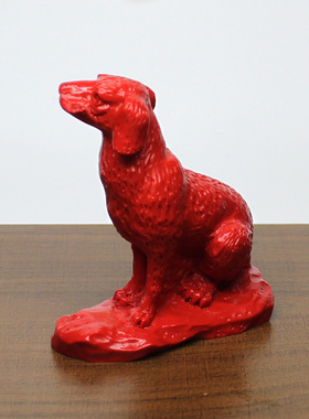 天然原矿朱砂十二12生肖狗招财护主镇宅护家聚宝盆大狗家居客厅犬