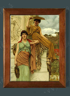 高德沃德女性人物画油画陶瓷画瓷板画瓷片画客厅装饰画墙壁挂画