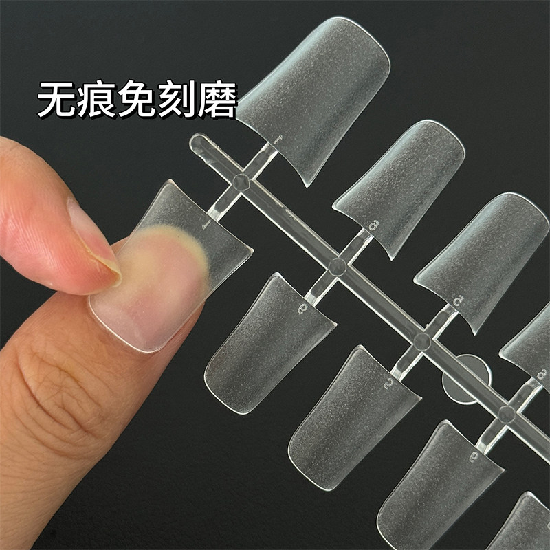 乐檬甲片ins短款鸭嘴甲穿戴甲甲片超薄无痕短款延长甲美甲贴片,淘宝优惠券,粉丝福利购,淘宝优惠卷