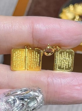 沙金侧挂小吊坠镀金配件