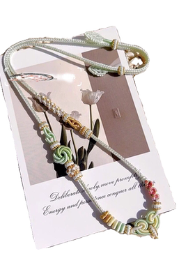 定制小红书八股手工八股项链绳编织毛衣链挂链吊链饰品